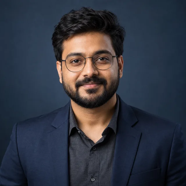 AI-generated illustrative avatar for Prashant Pradhan; not their actual likeness